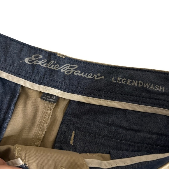Eddie Bauer Legend Wash Truly Straight Fit Straight Leg khaki chino pants 12 - Picture 3 of 10